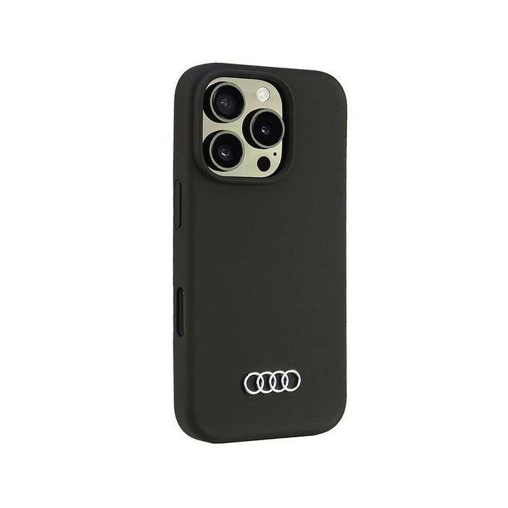 Audi silikoninis dėklas iPhone 16 Pro 6.3 juodas – apsauginis dėklas