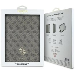 Guess magnetinis dėklas iPad Air 11 (2024), rudas, su logotipu
