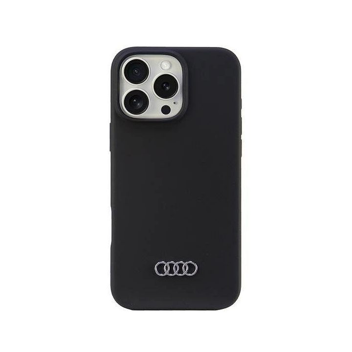 Audi silikoninis dėklas iPhone 16 Pro Max 6.9 juodas, kietas