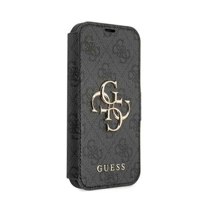 Guess pilkas dėklas iPhone 13 Pro Max (6.7 ) su metaliniu logotipu