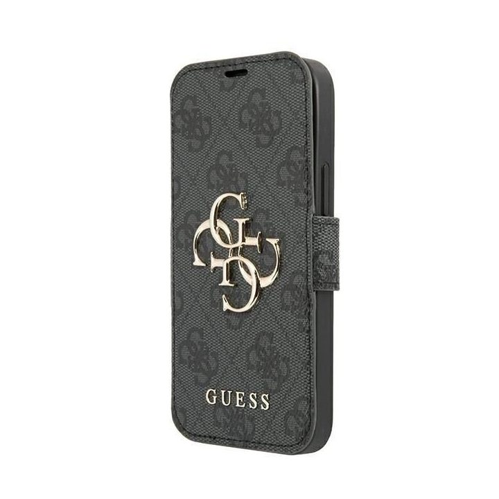 Guess pilkas dėklas iPhone 13 Pro Max (6.7 ) su metaliniu logotipu