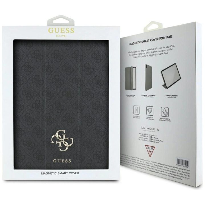 Guess magnetinis dėklas iPad Pro 13 (2024) juodas su logotipu