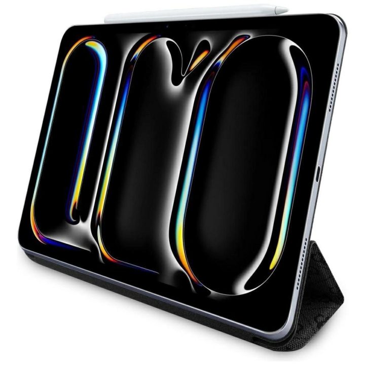 Guess magnetinis dėklas iPad Pro 13 (2024) juodas su logotipu