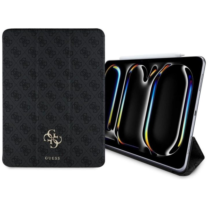 Guess magnetinis dėklas iPad Pro 13 (2024) juodas su logotipu