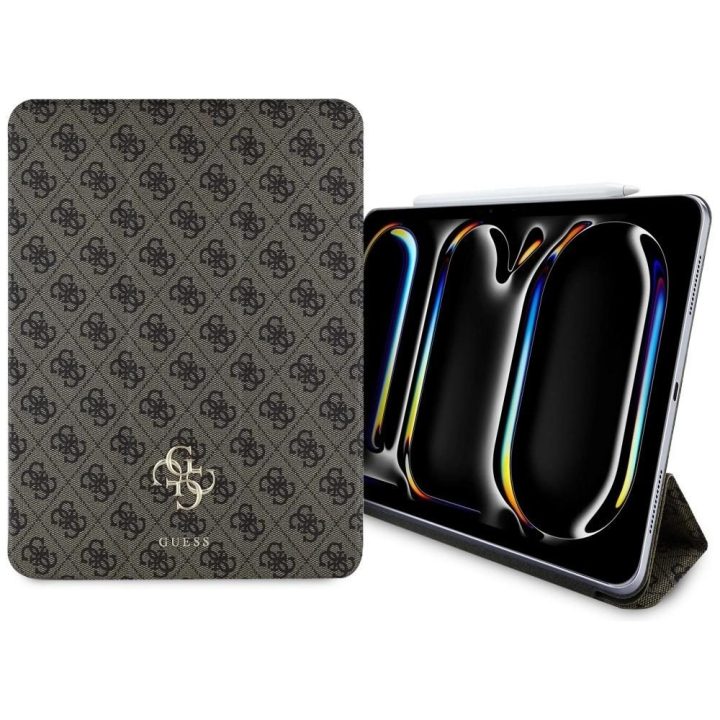 Guess rudos spalvos magnetinis dėklas iPad Pro 13 2024 su logotipu