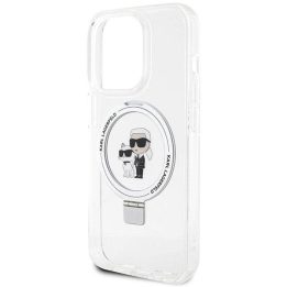 Karl Lagerfeld iPhone 15 Pro Max dėklas (balta) su stovu, MagSafe