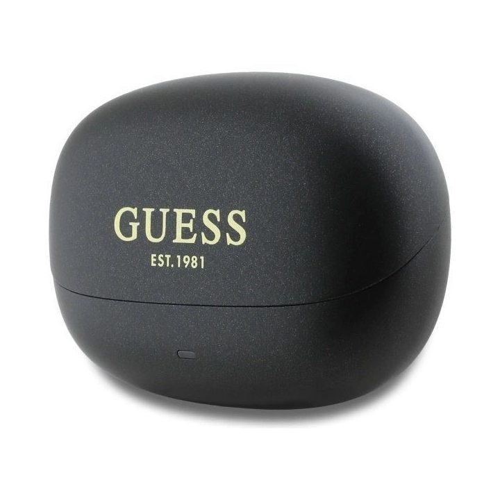 Belaidės Bluetooth ausinės TWS su įkrovimo dėklu, juodos, Guess
