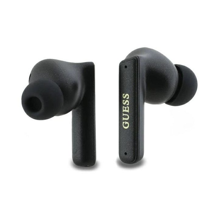 Belaidės Bluetooth ausinės TWS su įkrovimo dėklu, juodos, Guess