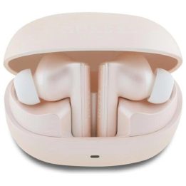 Belaidės Bluetooth ausinės Guess TWS su įkrovimo stotele, rožinės