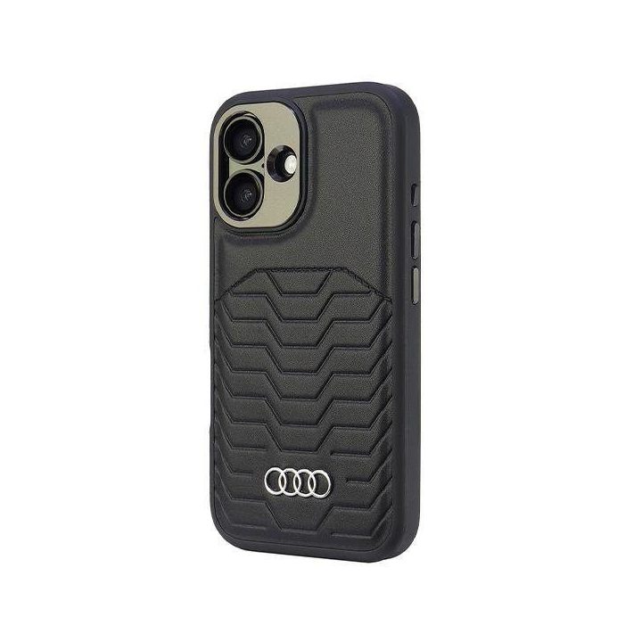 Audi dirbtinės odos MagSafe dėklas iPhone 16 Plus 6.7 , juodas
