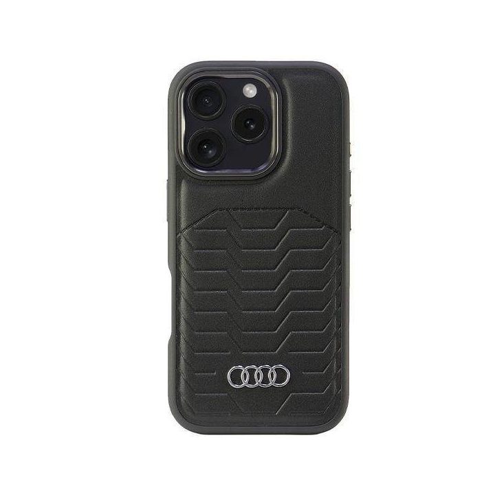 Audi sintetinės odos MagSafe dėklas iPhone 16 Pro 6.3 , juodas