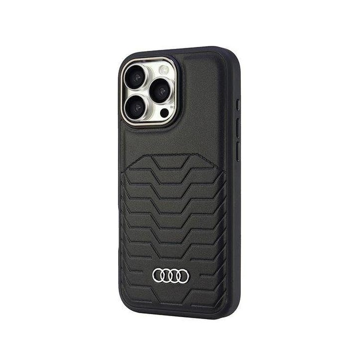 Audi sintetinės odos MagSafe dėklas iPhone 16 Pro Max 6.9 , juodas