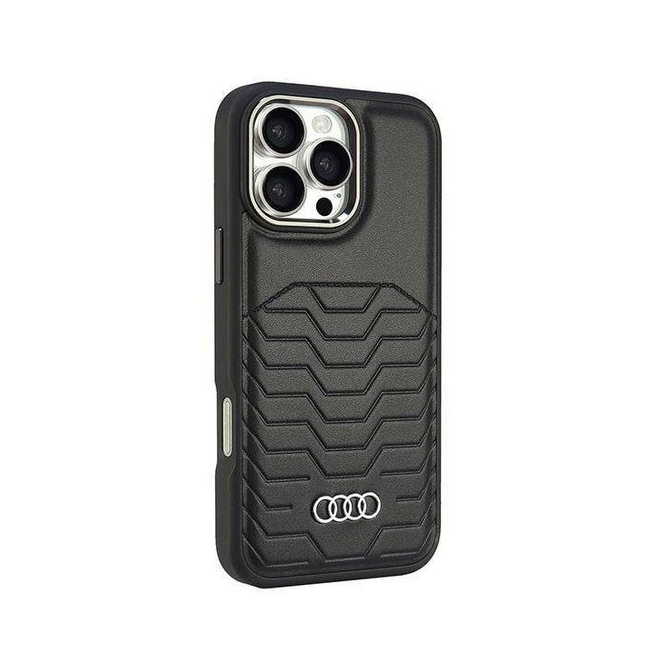 Audi sintetinės odos MagSafe dėklas iPhone 16 Pro Max 6.9 , juodas
