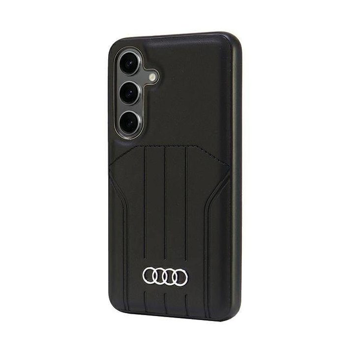 Audi sintetinės odos MagSafe dėklas iPhone 15 juodas