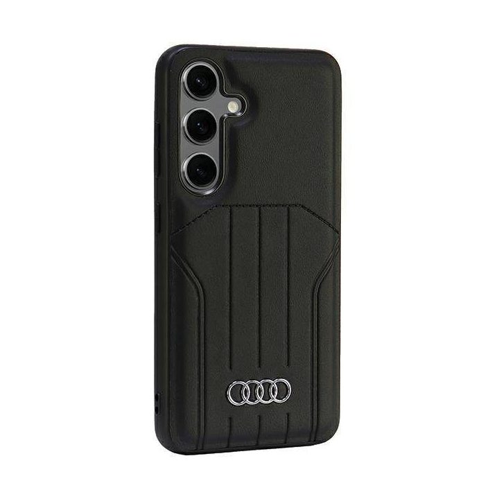 Audi sintetinės odos MagSafe dėklas iPhone 15 juodas