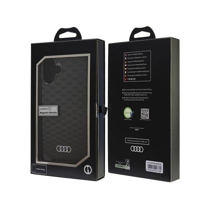 Audi magnetinis dėklas MagSafe iPhone 16 Plus 6.7 juodas