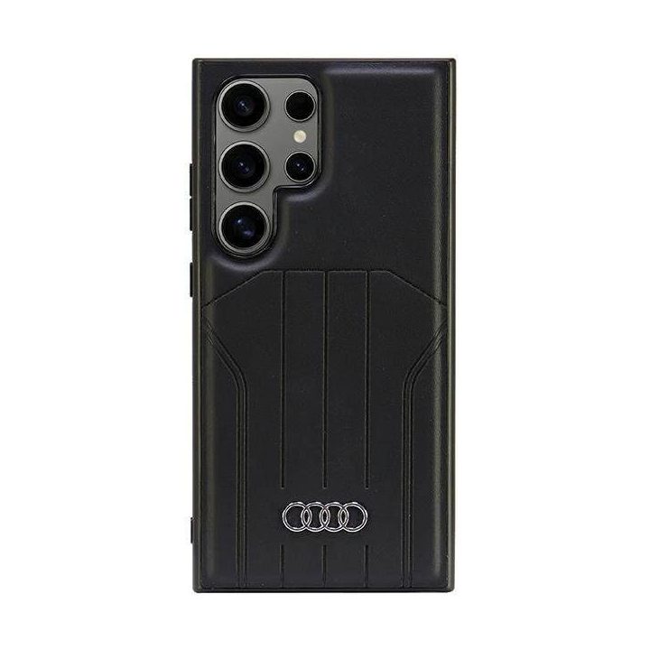 Audi dirbtinės odos MagSafe dėklas Samsung S24 Ultra, juodas
