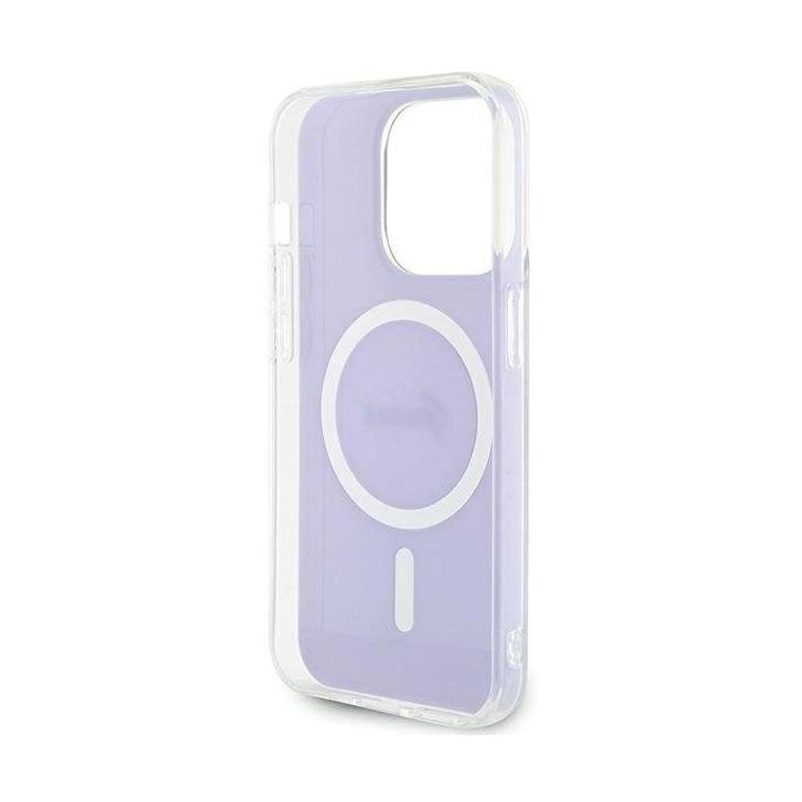 Guess iPhone 15 Pro Max 6.7 kietas dėklas, violetinis, MagSafe