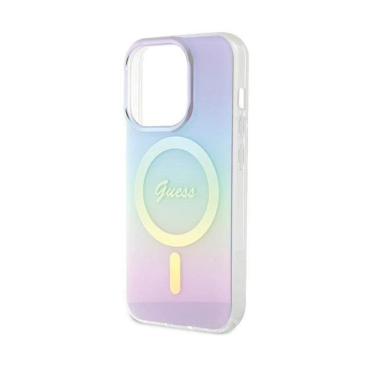 Guess iPhone 15 Pro Max 6.7 kietas dėklas, violetinis, MagSafe