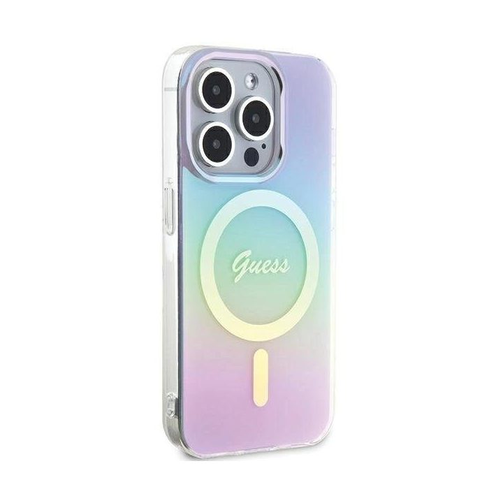 Guess iPhone 15 Pro Max 6.7 kietas dėklas, violetinis, MagSafe