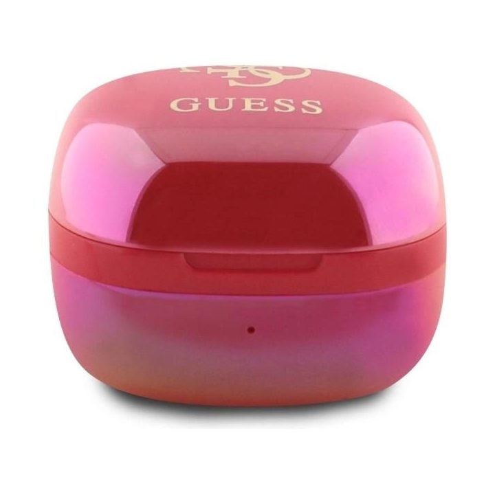 Belaidės Bluetooth ausinės Guess TWS su įkrovimo dėklu, rožinės spalvos