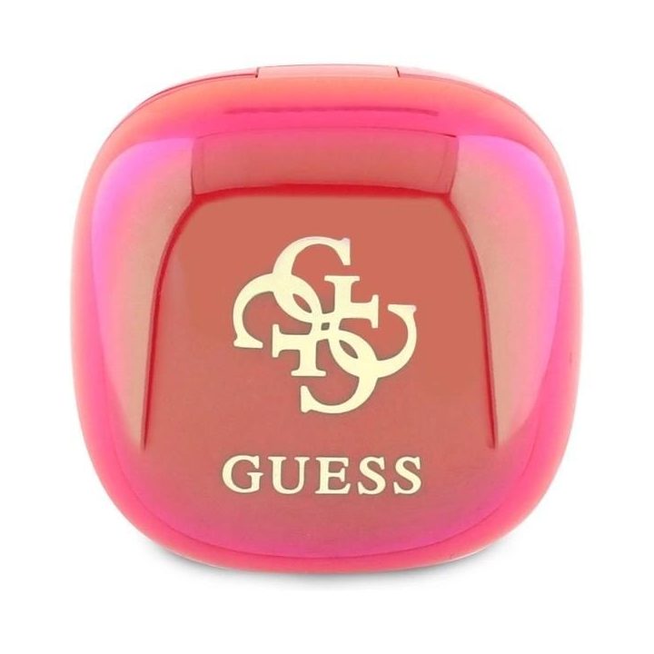 Belaidės Bluetooth ausinės Guess TWS su įkrovimo dėklu, rožinės spalvos