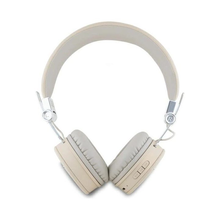 Guess belaidės Bluetooth ausinės su ENC, smėlio spalvos, klasikinio dizaino