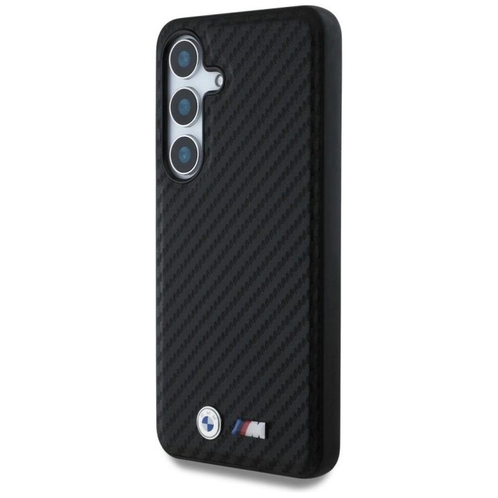 BMW odinis Carbon“ dėklas su MagSafe, skirtas Samsung Galaxy S25 – juodas