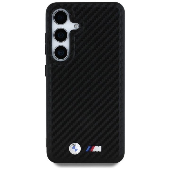 BMW odinis Carbon“ dėklas su MagSafe, skirtas Samsung Galaxy S25 – juodas