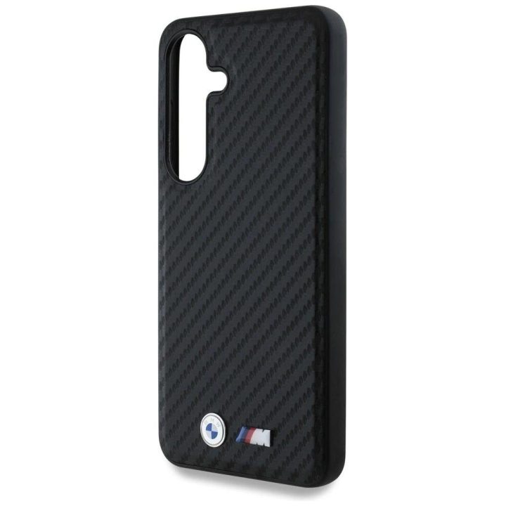 BMW odinis Carbon“ dėklas su MagSafe, skirtas Samsung Galaxy S25 – juodas