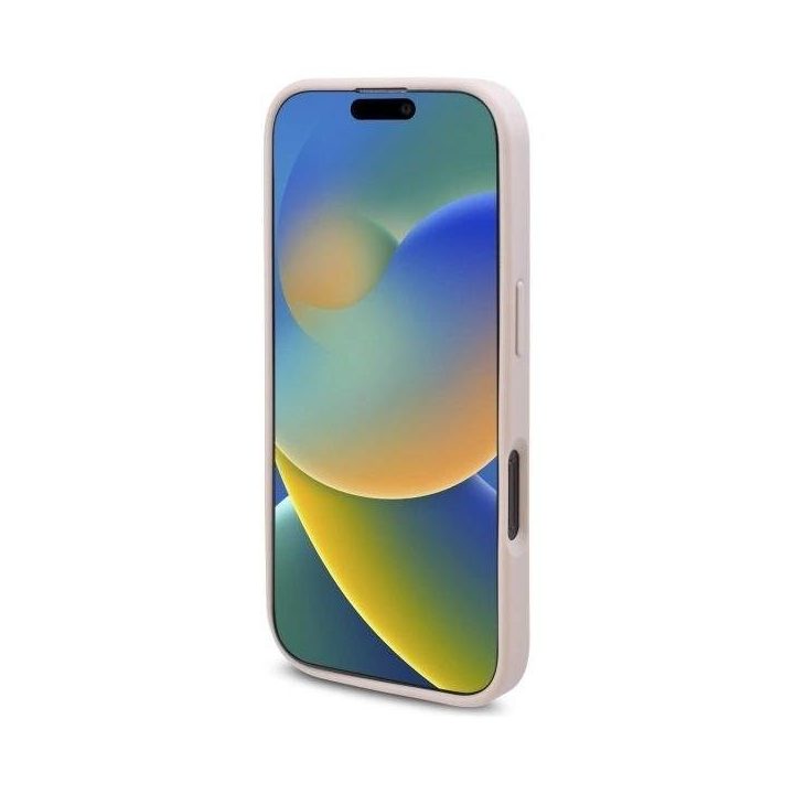 Guess iPhone 16 Pro Max 6.9 rožinis dėklas su gėlių raštu, MagSafe