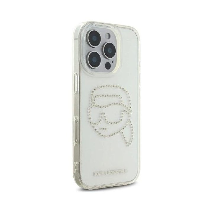 Karl Lagerfeld skaidrus dėklas iPhone 16 Pro Max (6.9 ) su kristalais