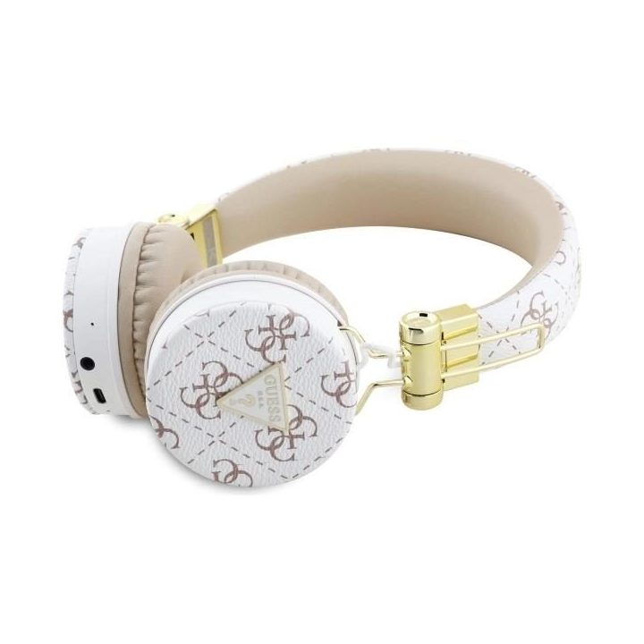Guess Bluetooth ausinės su ENC, ant ausų, baltos, stilingos