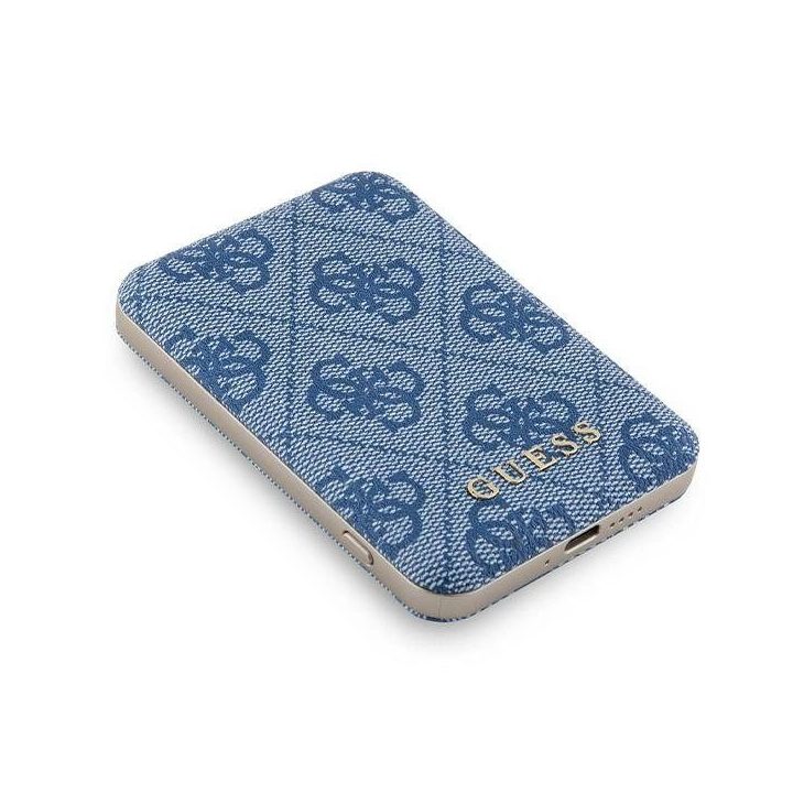 Guess belaidė išorinė baterija 5000mAh, 15W, mėlyna, MagSafe
