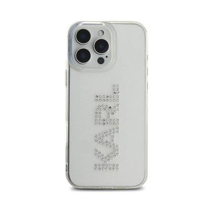 Karl Lagerfeld skaidrus dėklas su kristalais iPhone 16 Pro Max (6.9 )
