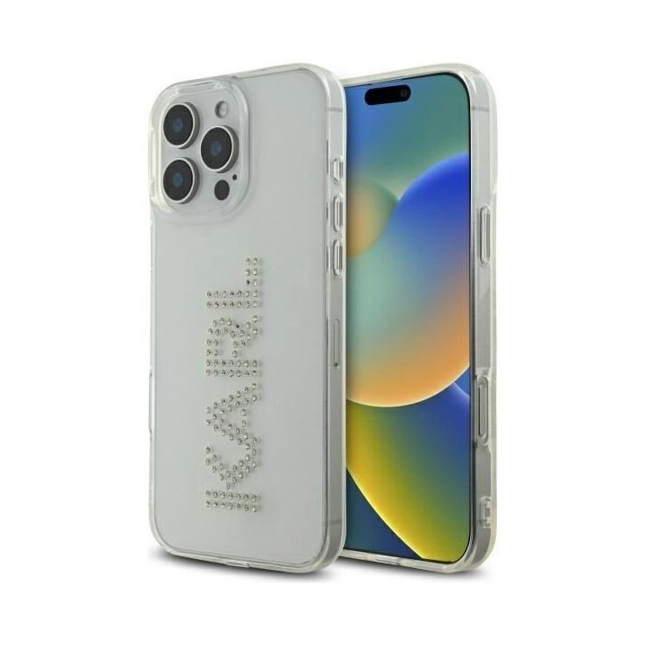 Karl Lagerfeld skaidrus dėklas su kristalais iPhone 16 Pro Max (6.9 )