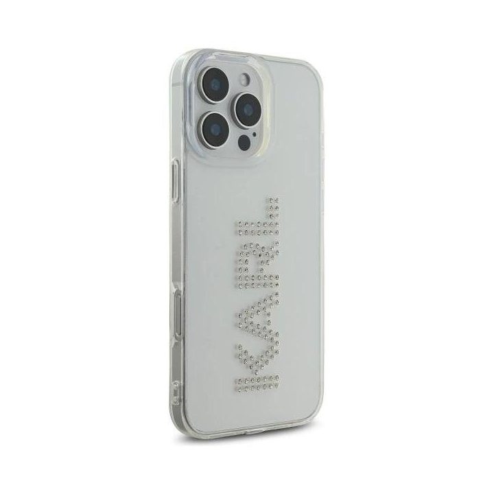 Karl Lagerfeld skaidrus dėklas su kristalais iPhone 16 Pro Max (6.9 )