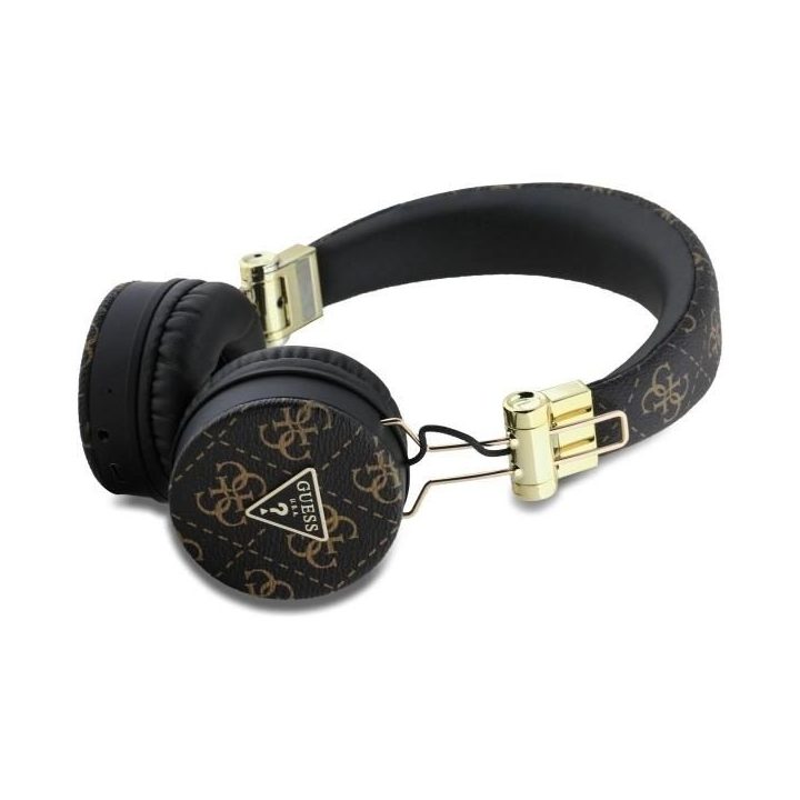 Guess Bluetooth ausinės su ENC, juodos, on-ear, 4G, apvalios formos