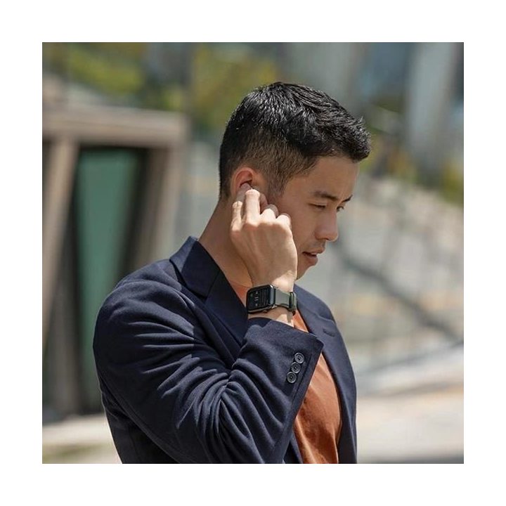 Silikoninis dirželis Uniq Linus Apple Watch 42/44/45mm – juodas