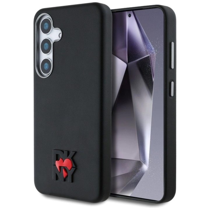 DKNY odinis Heart of NY“ dėklas Samsung Galaxy S25 – juodas