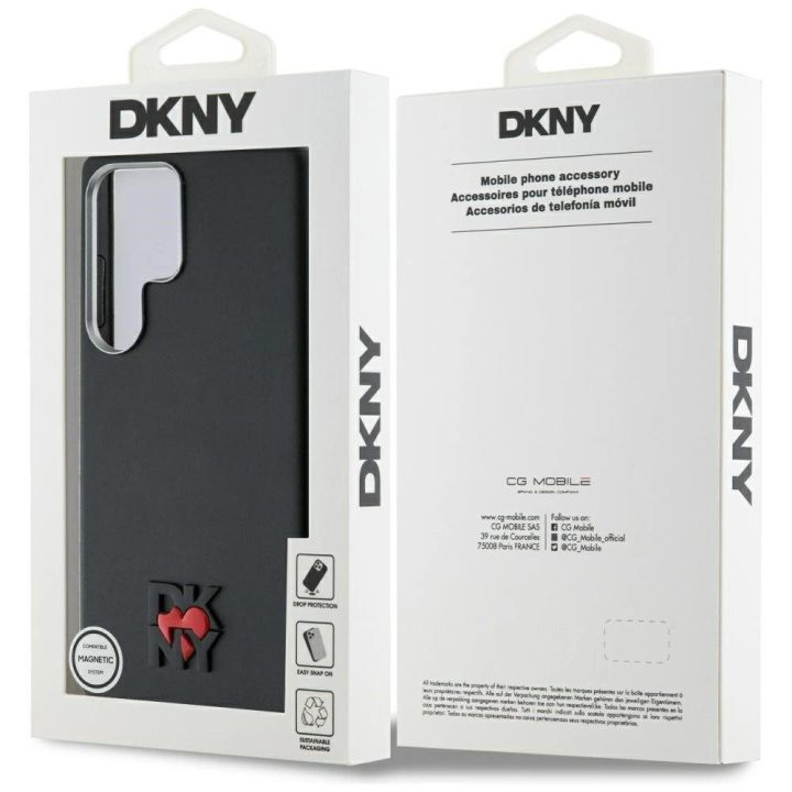 DKNY odinis dėklas Heart of NY“ Samsung Galaxy S25 Ultra – juodas