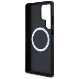 BMW odinis dėklas su plačiomis juostomis, MagSafe, Samsung Galaxy S25 Ultra, juodas
