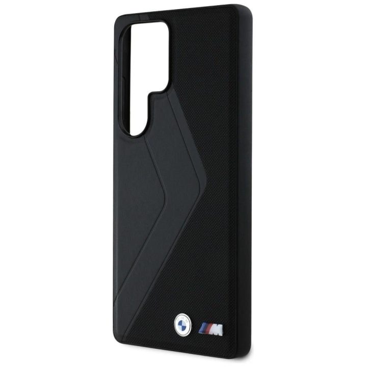 BMW odinis dėklas su plačiomis juostomis, MagSafe, Samsung Galaxy S25 Ultra, juodas