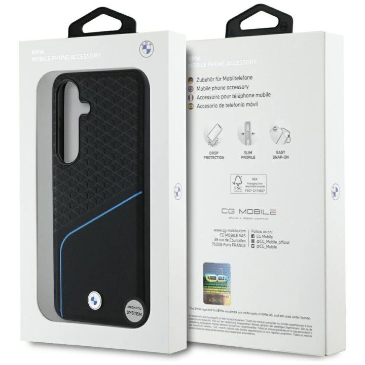 BMW odinis MagSafe dėklas Samsung Galaxy S25 – juodas
