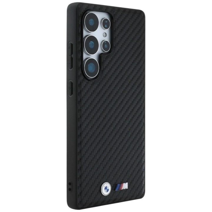 BMW odinis Carbon“ dėklas su MagSafe, skirtas Samsung Galaxy S25 Ultra – juodas