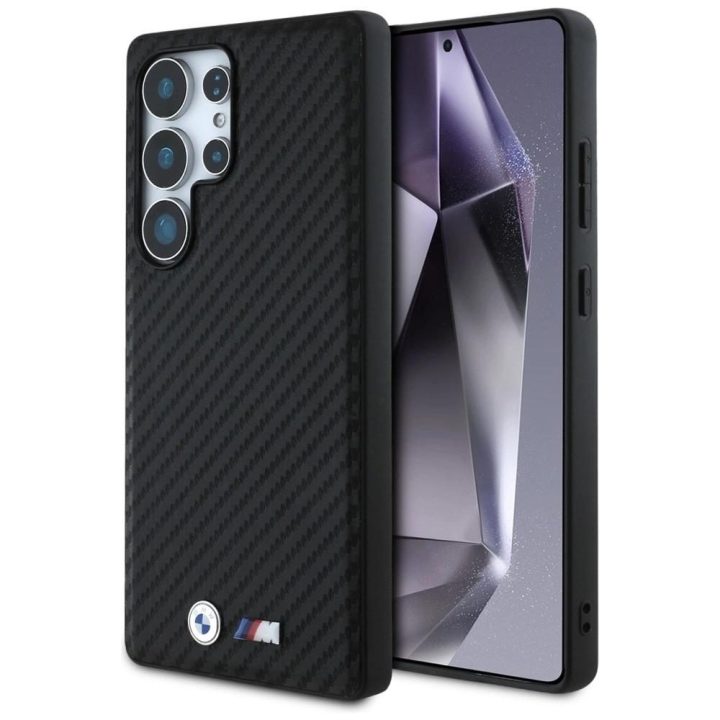 BMW odinis Carbon“ dėklas su MagSafe, skirtas Samsung Galaxy S25 Ultra – juodas