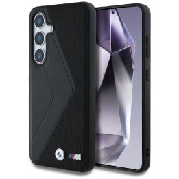 BMW odinis dėklas su plačiomis juostomis, MagSafe, Samsung Galaxy S25, juodas