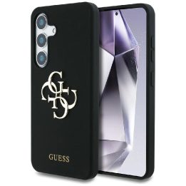 Guess silikoninis dėklas su 4G logotipu Samsung Galaxy S25 – juodas