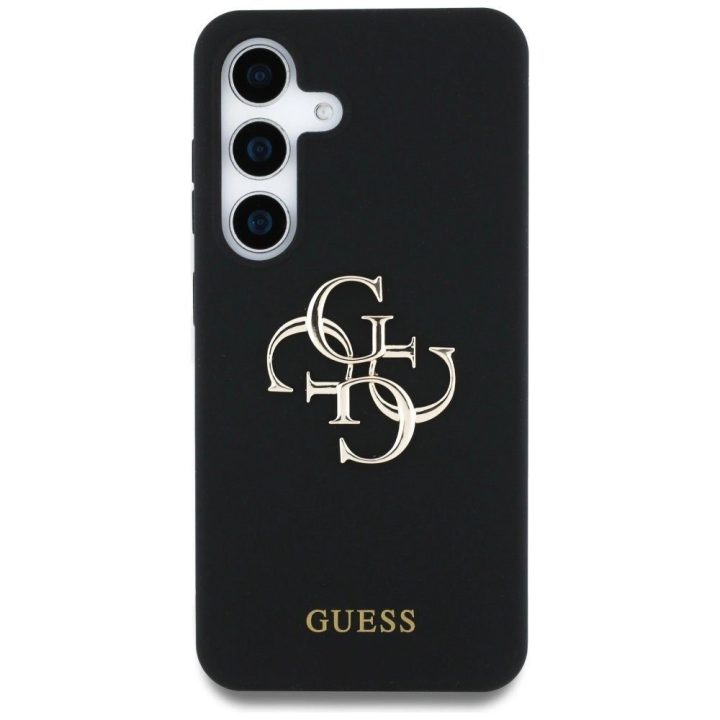 Guess silikoninis dėklas su 4G logotipu Samsung Galaxy S25 – juodas
