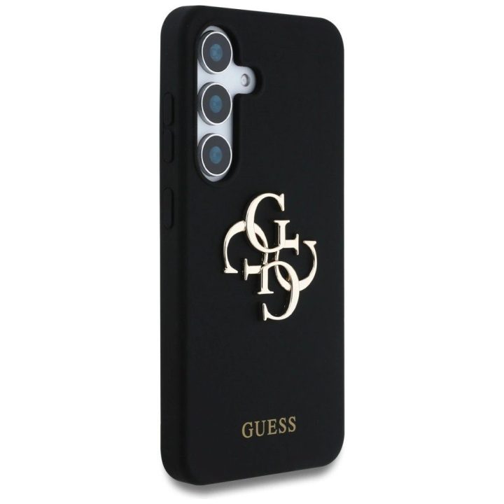 Guess silikoninis dėklas su 4G logotipu Samsung Galaxy S25 – juodas